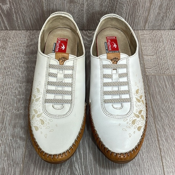 Fluchos Elsa F1181 Havana Dore Topo Premium Leather Shoe Size 38 (US 7.5) - Picture 2 of 16